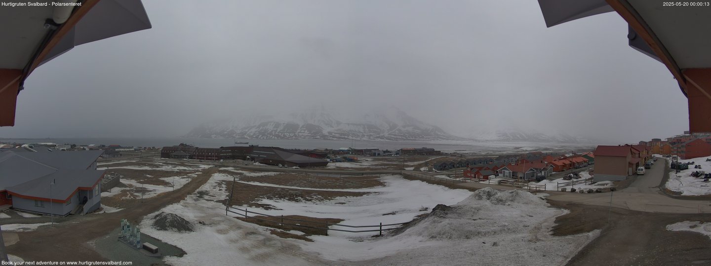 time-lapse frame, Hurtigruten Svalbard - Hiorthfjellet webcam