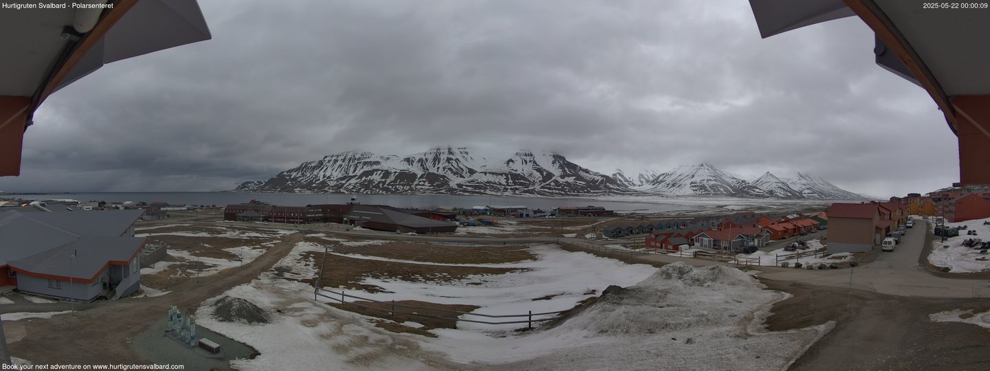 time-lapse frame, Hurtigruten Svalbard - Hiorthfjellet webcam