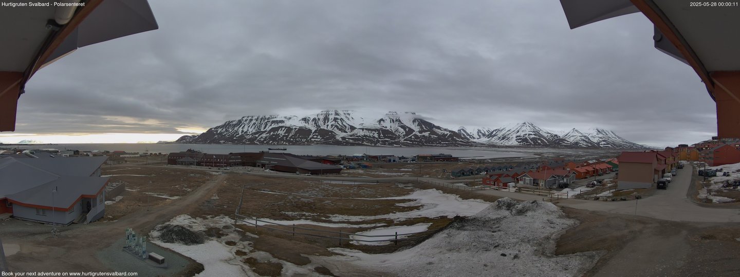 time-lapse frame, Hurtigruten Svalbard - Hiorthfjellet webcam