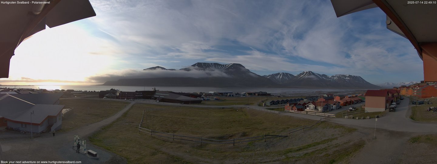 time-lapse frame, Hurtigruten Svalbard - Hiorthfjellet webcam