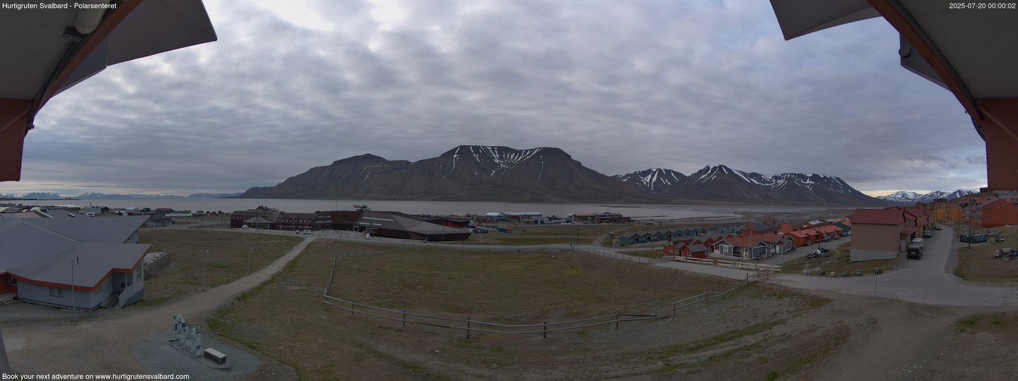 time-lapse frame, Hurtigruten Svalbard - Hiorthfjellet webcam