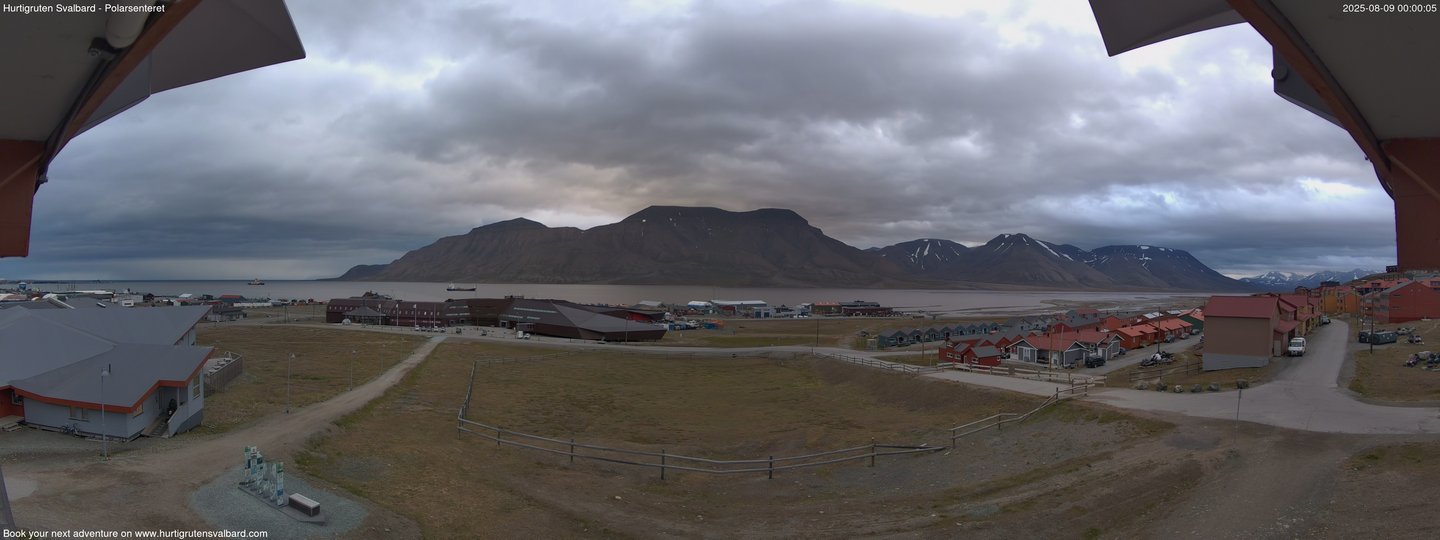 time-lapse frame, Hurtigruten Svalbard - Hiorthfjellet webcam