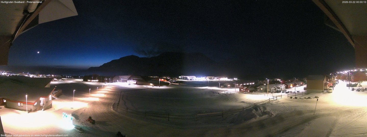 time-lapse frame, Hurtigruten Svalbard - Hiorthfjellet webcam