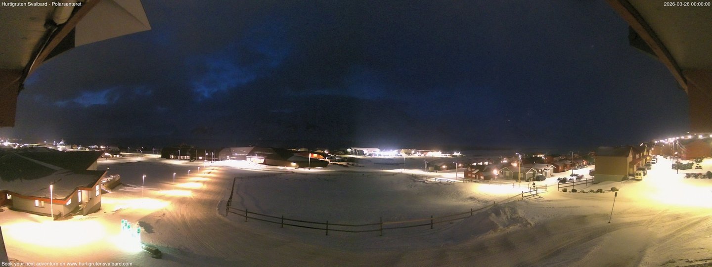 time-lapse frame, Hurtigruten Svalbard - Hiorthfjellet webcam