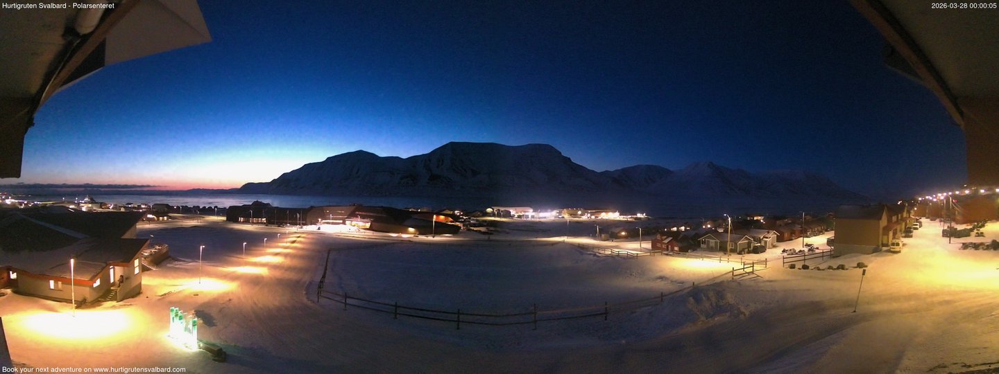 time-lapse frame, Hurtigruten Svalbard - Hiorthfjellet webcam