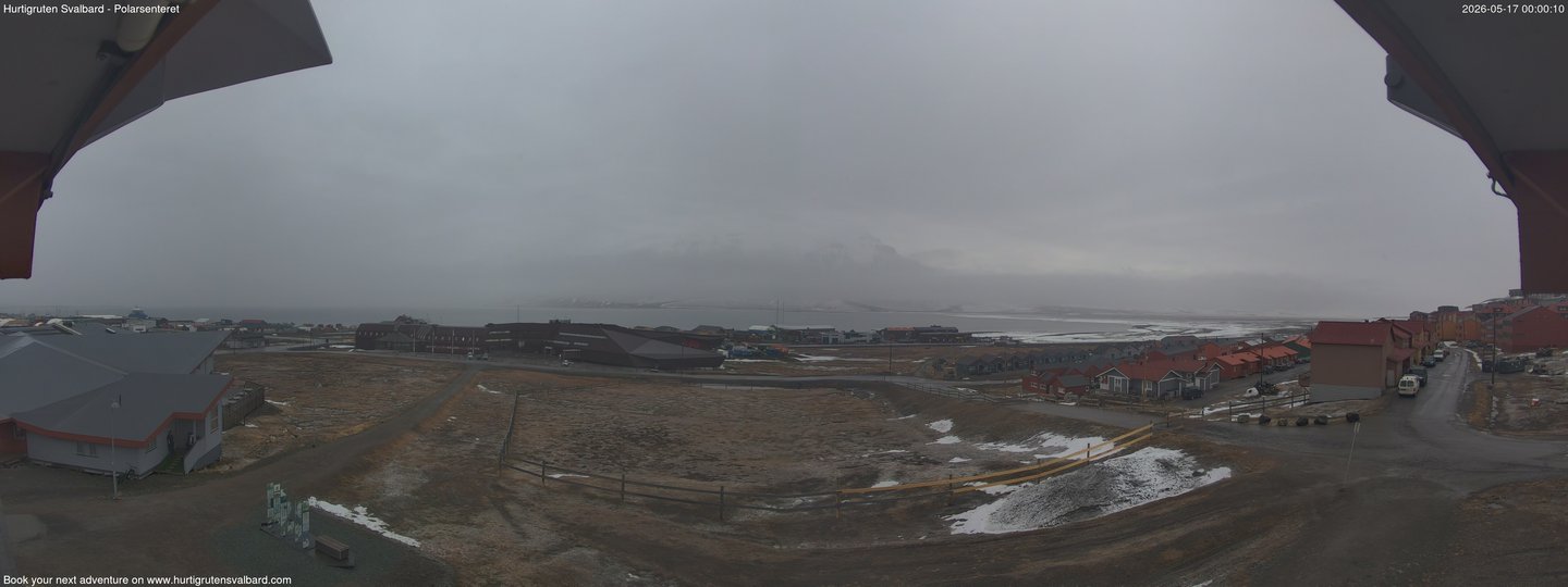 time-lapse frame, Hurtigruten Svalbard - Hiorthfjellet webcam