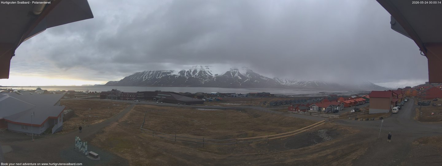 time-lapse frame, Hurtigruten Svalbard - Hiorthfjellet webcam