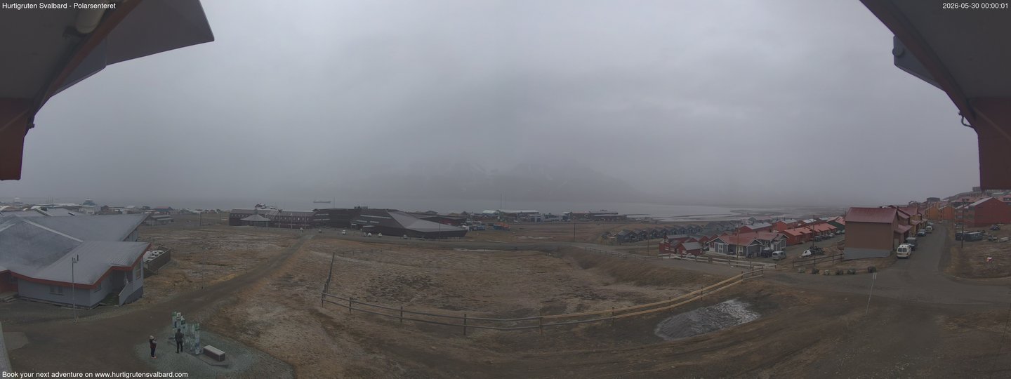 time-lapse frame, Hurtigruten Svalbard - Hiorthfjellet webcam