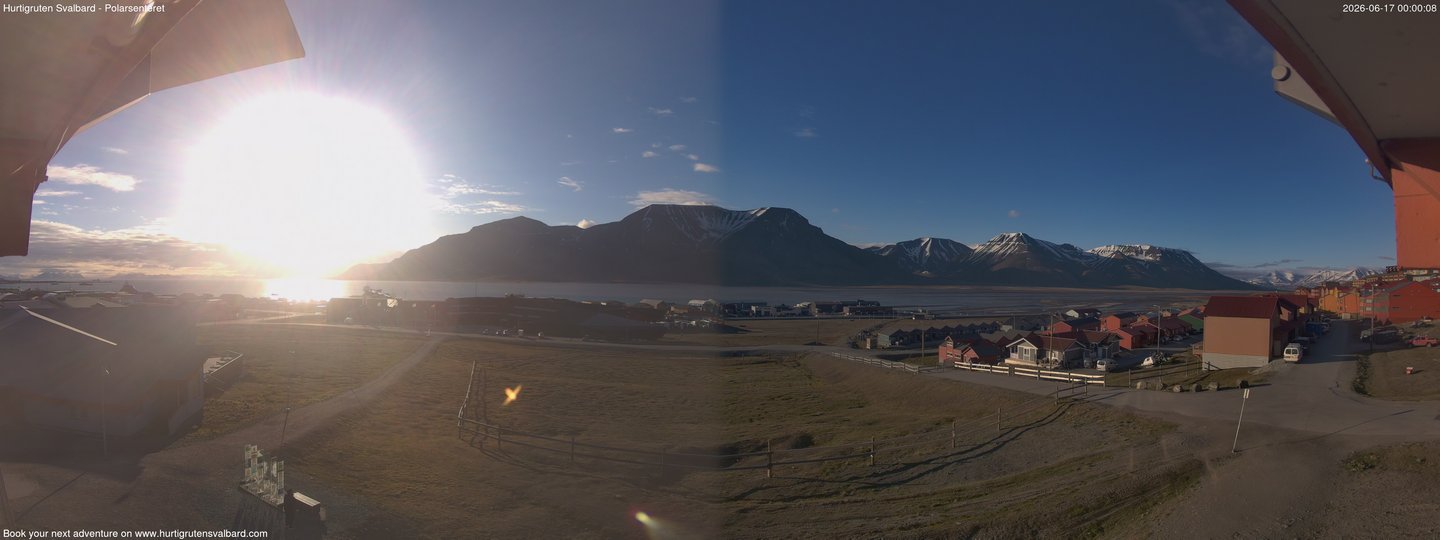 time-lapse frame, Hurtigruten Svalbard - Hiorthfjellet webcam