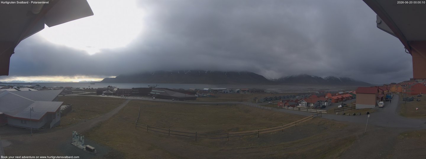 time-lapse frame, Hurtigruten Svalbard - Hiorthfjellet webcam