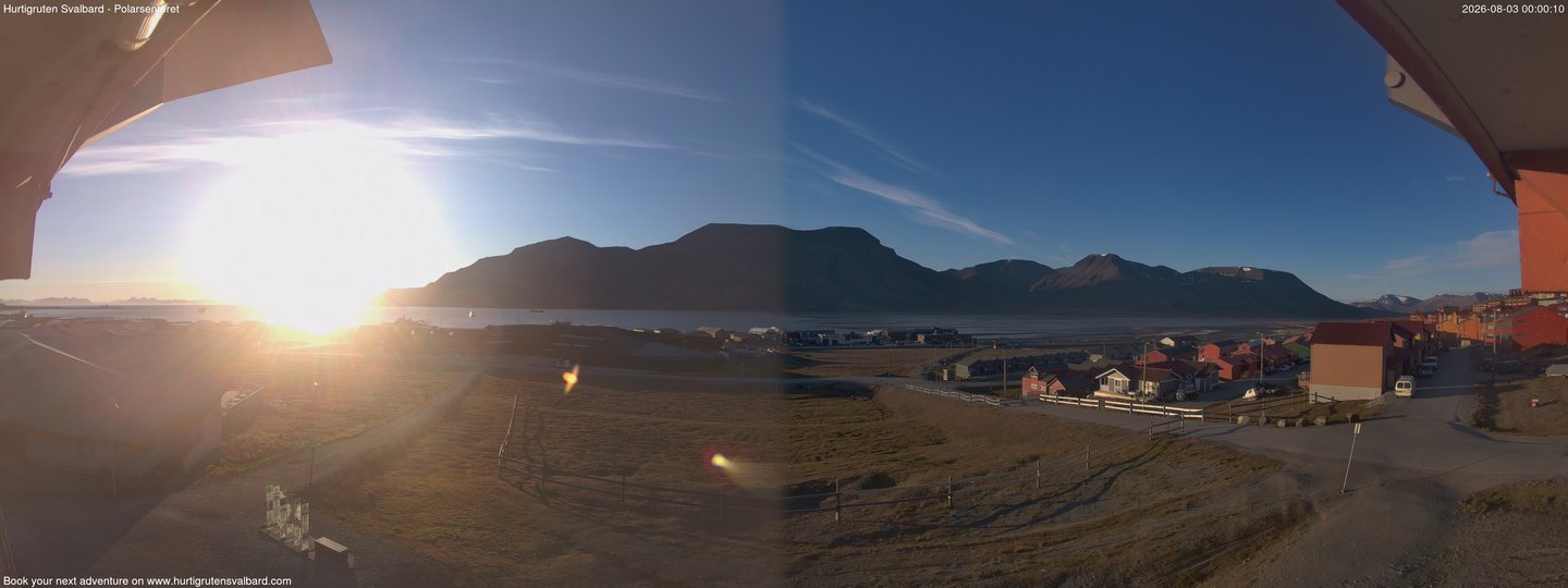 time-lapse frame, Hurtigruten Svalbard - Hiorthfjellet webcam