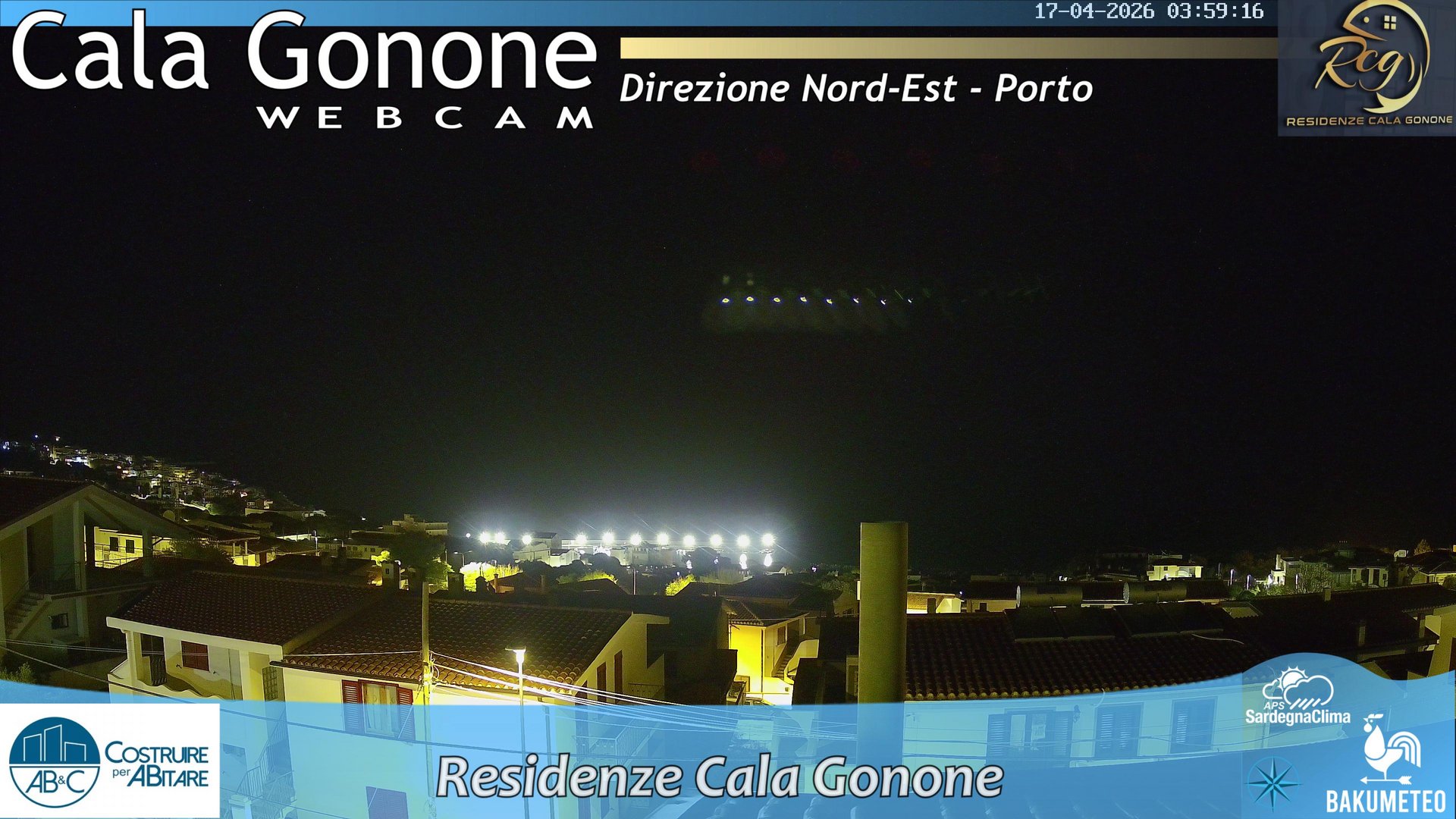 time-lapse frame, Cala Gonone Nord webcam