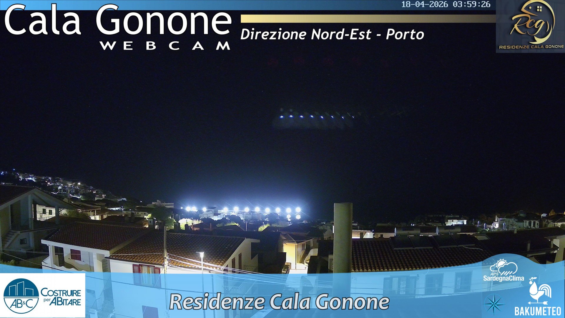 time-lapse frame, Cala Gonone Nord webcam