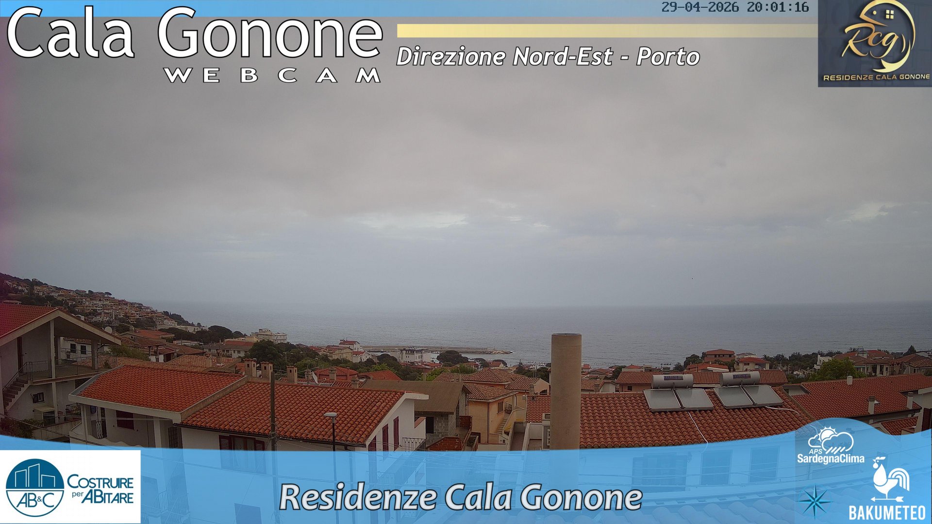 time-lapse frame, Cala Gonone Nord webcam