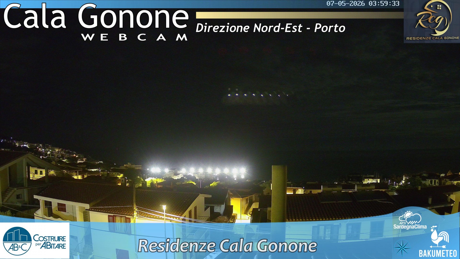 time-lapse frame, Cala Gonone Nord webcam