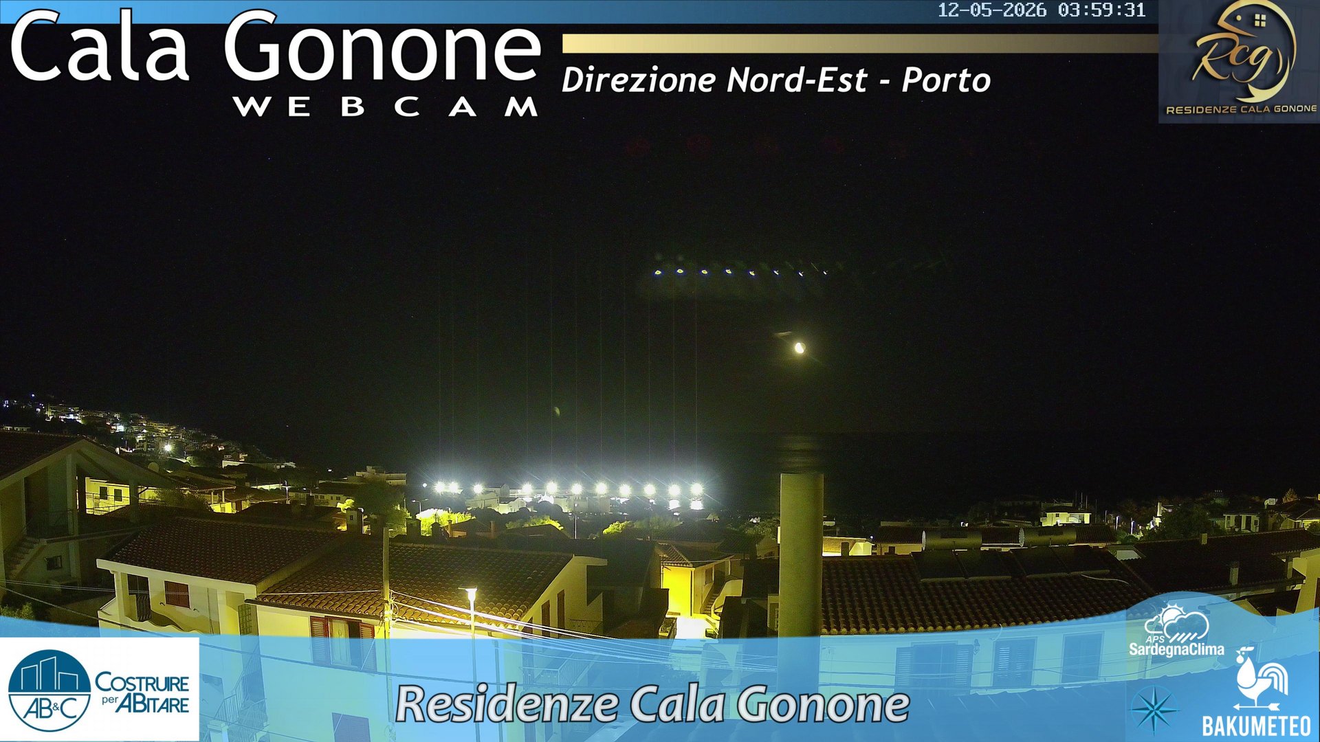 time-lapse frame, Cala Gonone Nord webcam