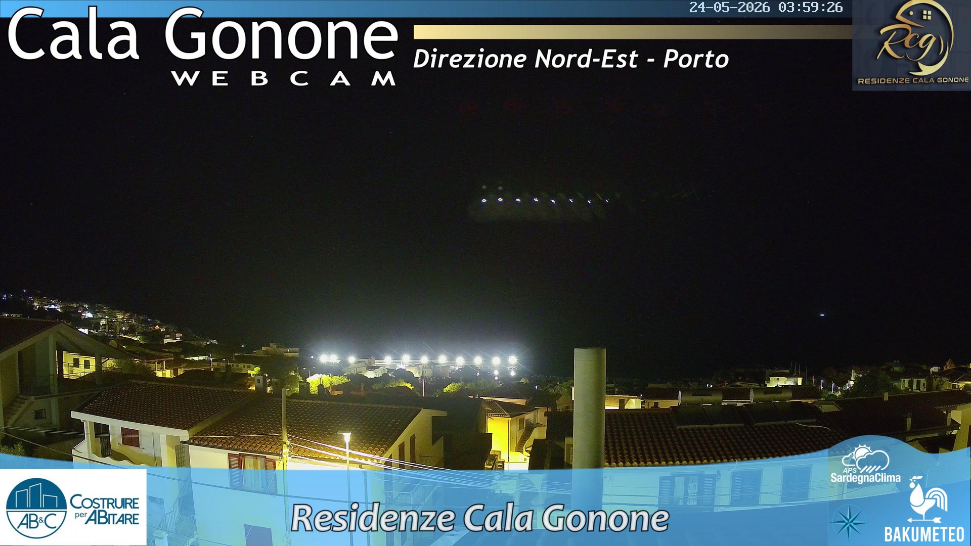 time-lapse frame, Cala Gonone Nord webcam