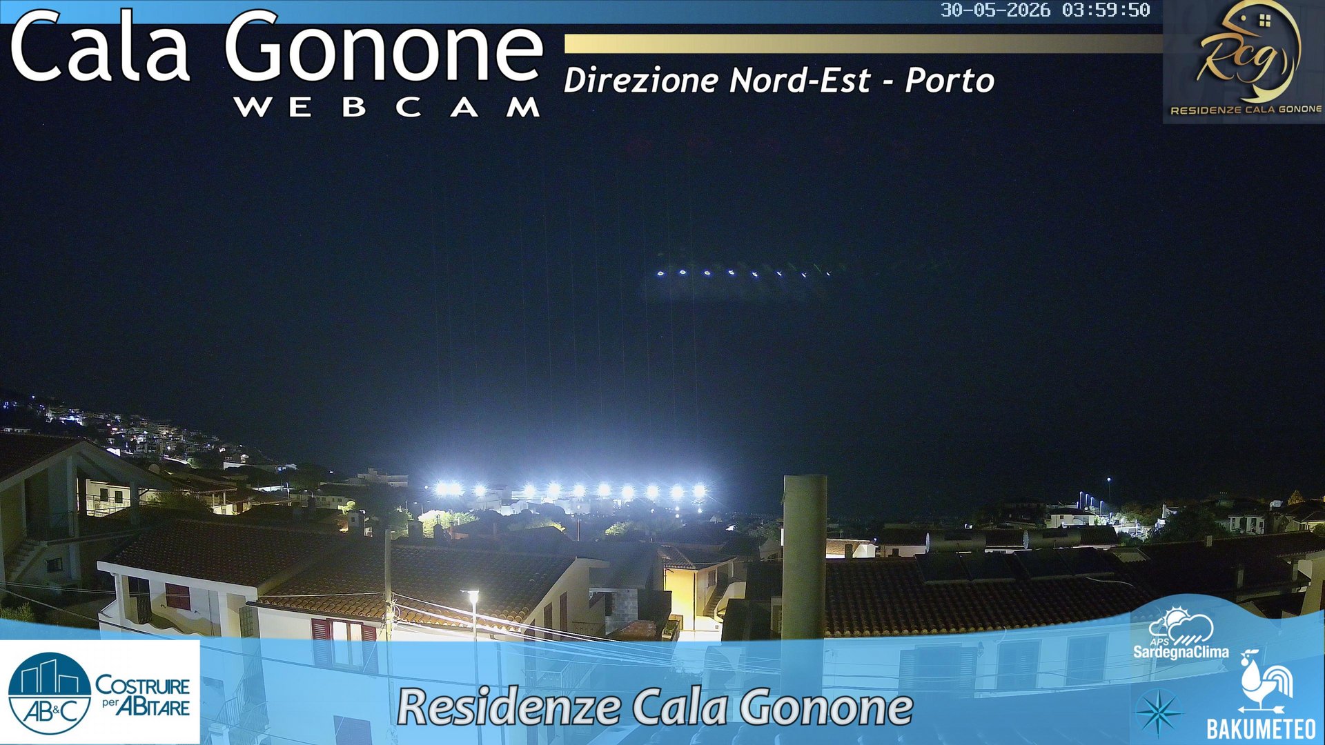 time-lapse frame, Cala Gonone Nord webcam