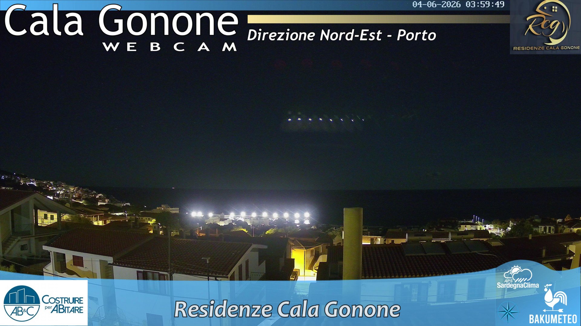 time-lapse frame, Cala Gonone Nord webcam