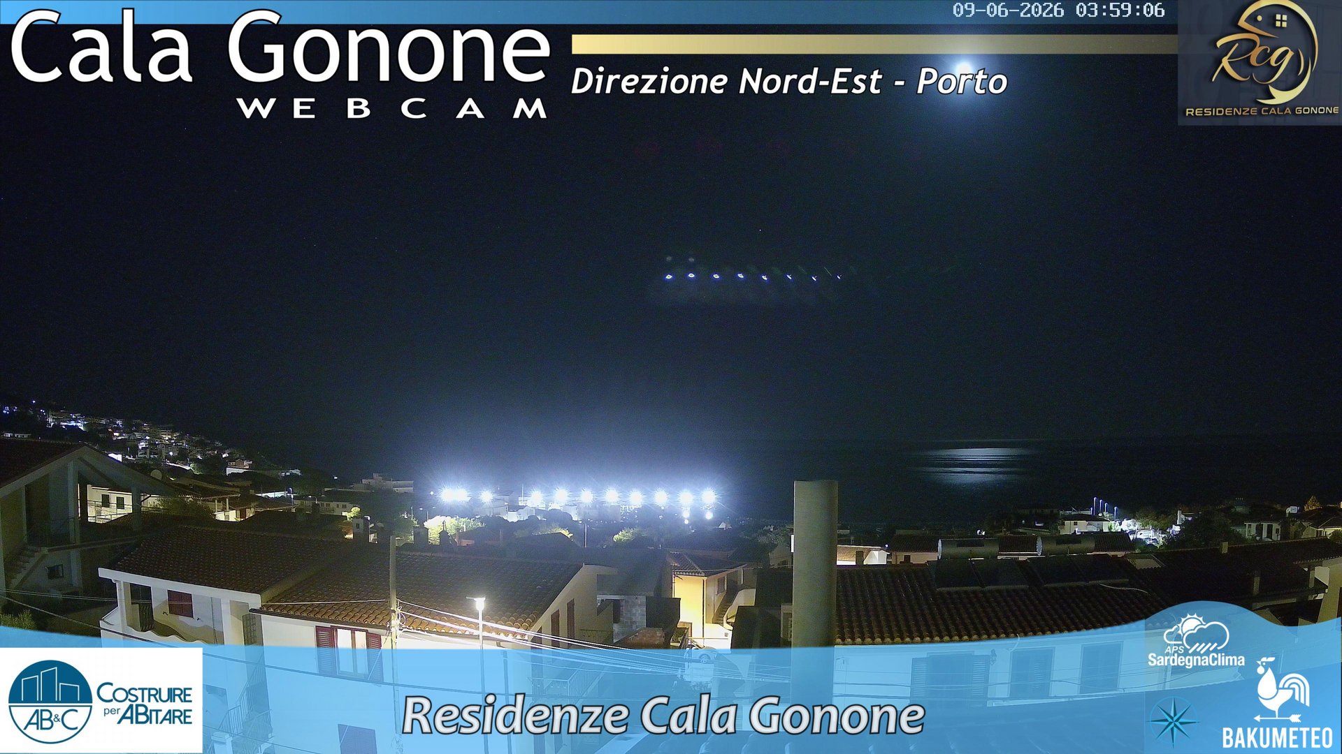 time-lapse frame, Cala Gonone Nord webcam