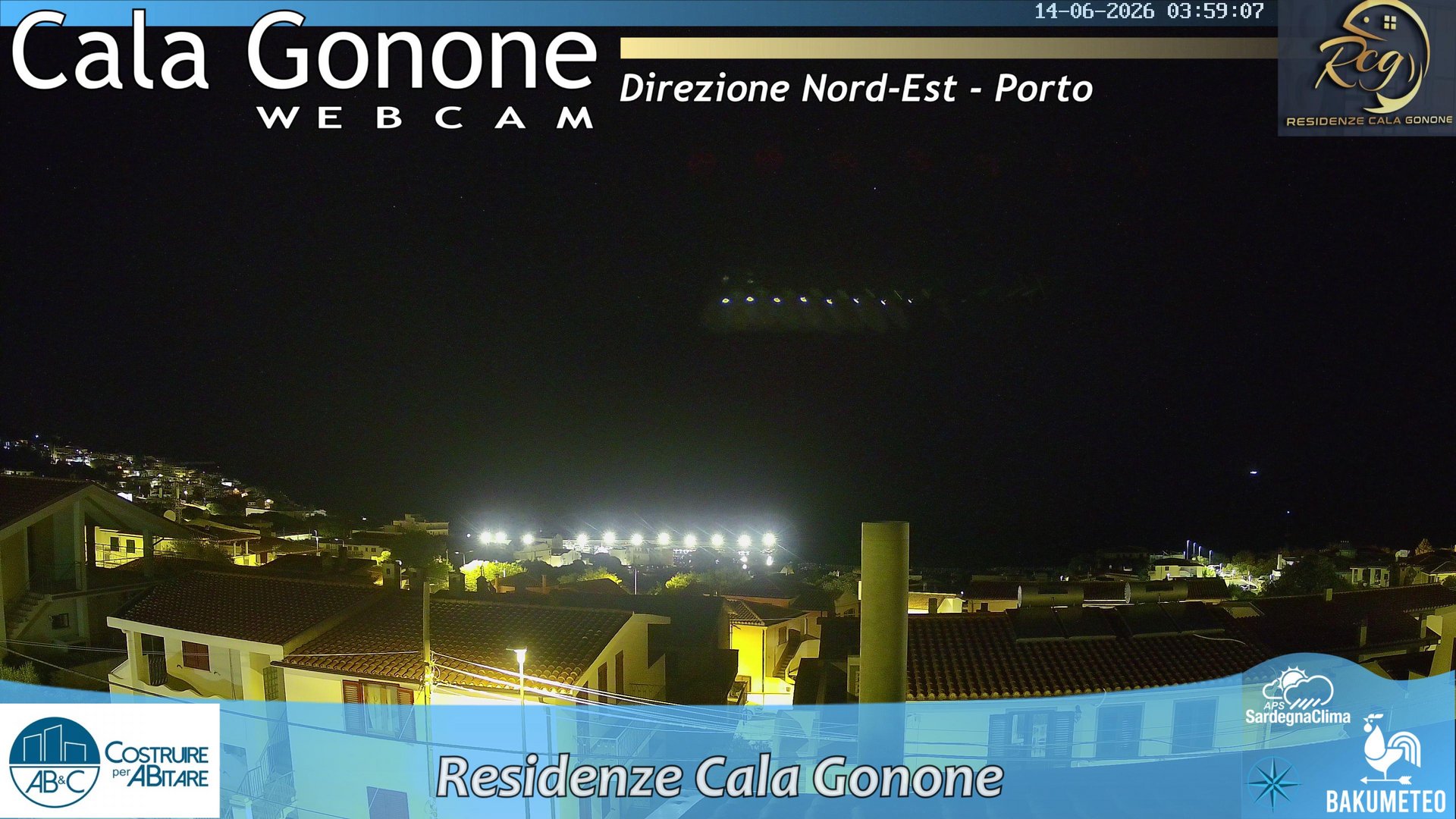 time-lapse frame, Cala Gonone Nord webcam