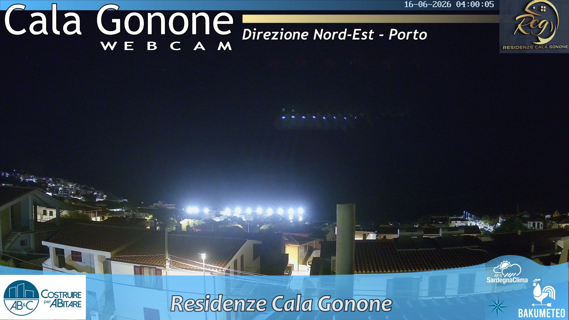 time-lapse frame, Cala Gonone Nord webcam