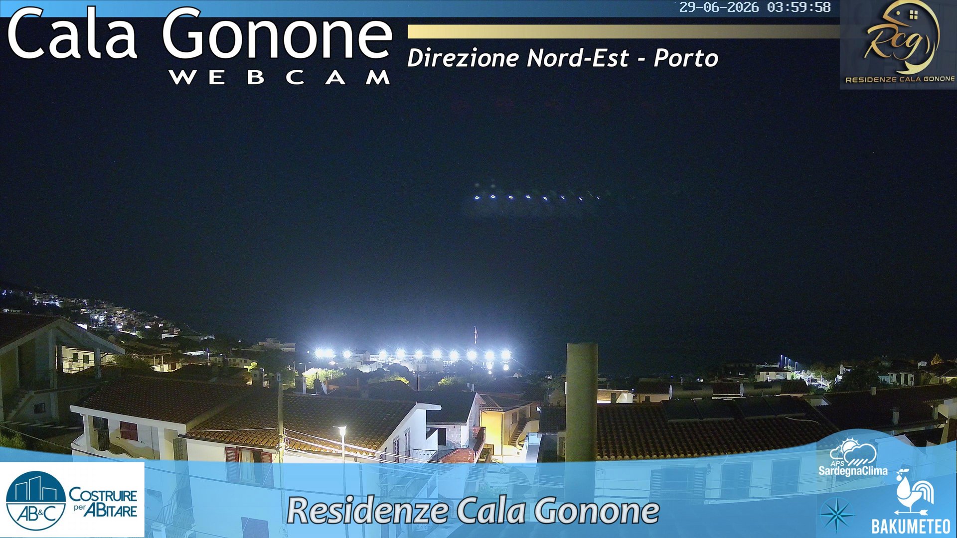 time-lapse frame, Cala Gonone Nord webcam