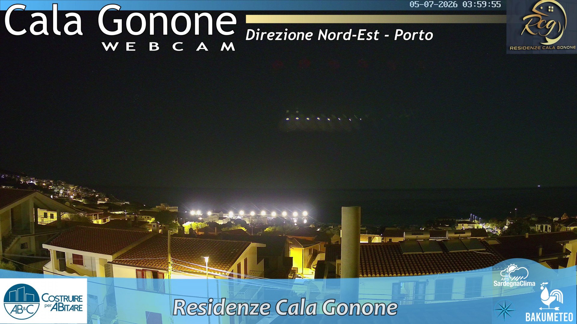 time-lapse frame, Cala Gonone Nord webcam
