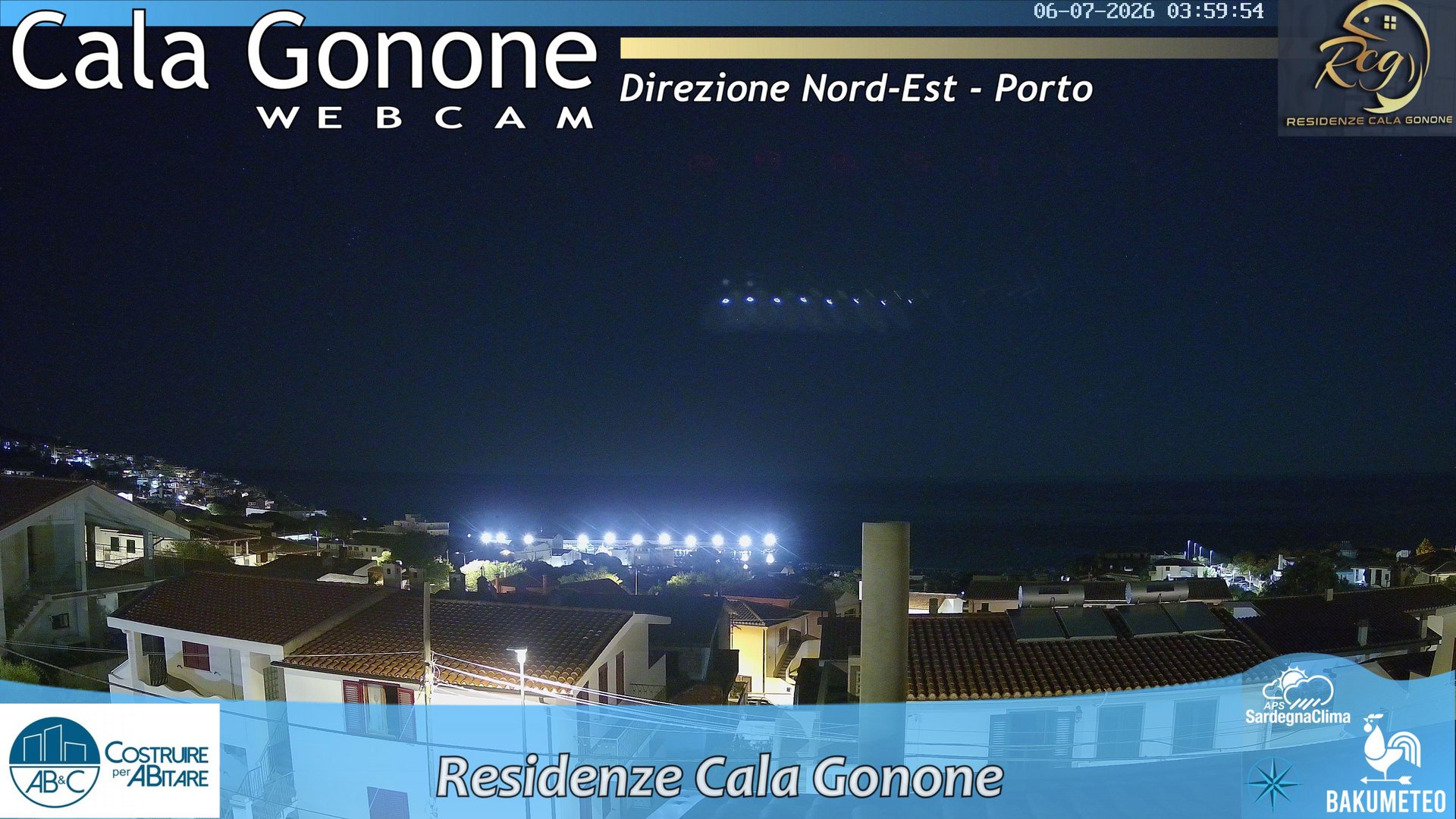 time-lapse frame, Cala Gonone Nord webcam