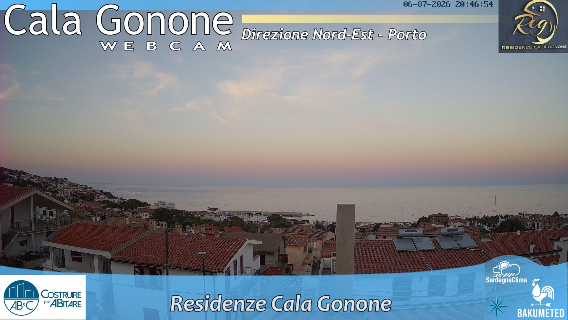 time-lapse frame, Cala Gonone Nord webcam