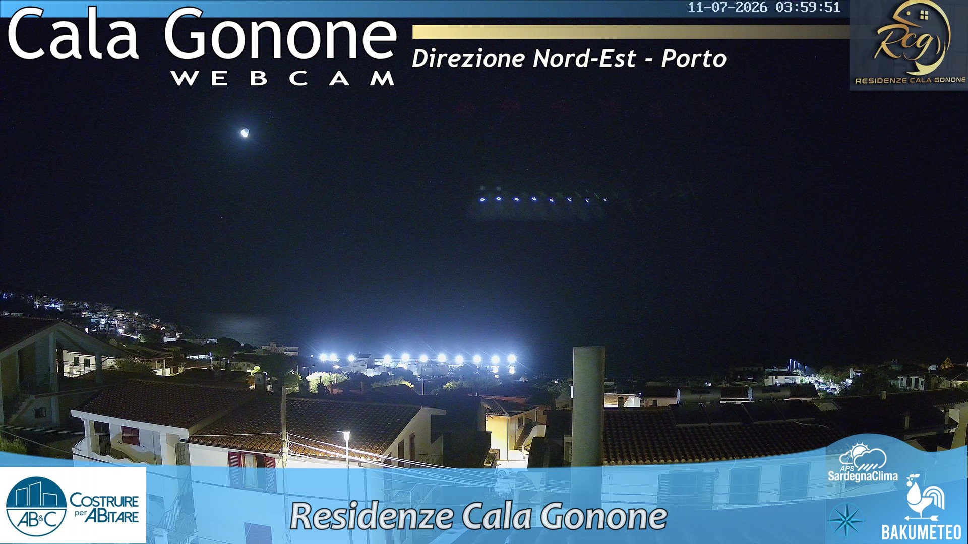 time-lapse frame, Cala Gonone Nord webcam