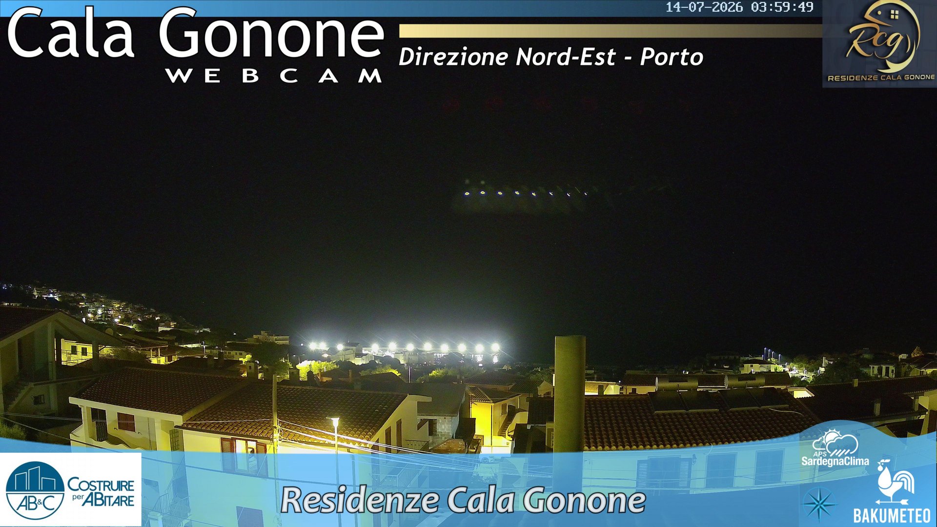 time-lapse frame, Cala Gonone Nord webcam