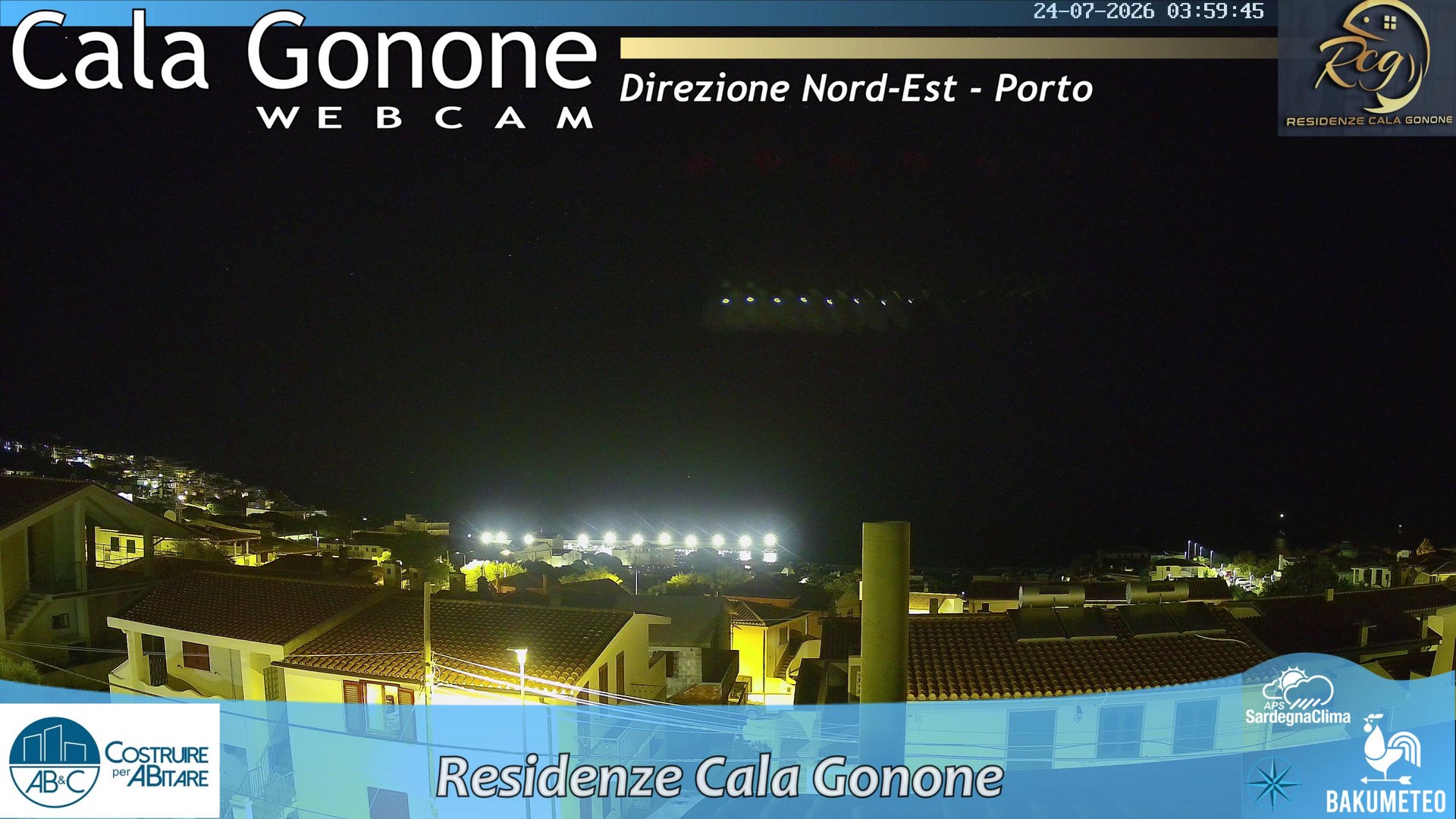 time-lapse frame, Cala Gonone Nord webcam