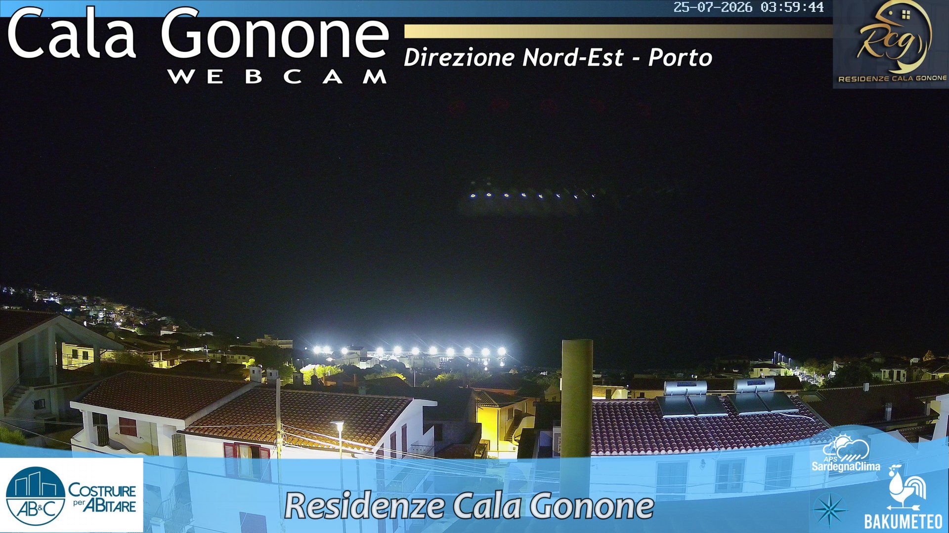 time-lapse frame, Cala Gonone Nord webcam