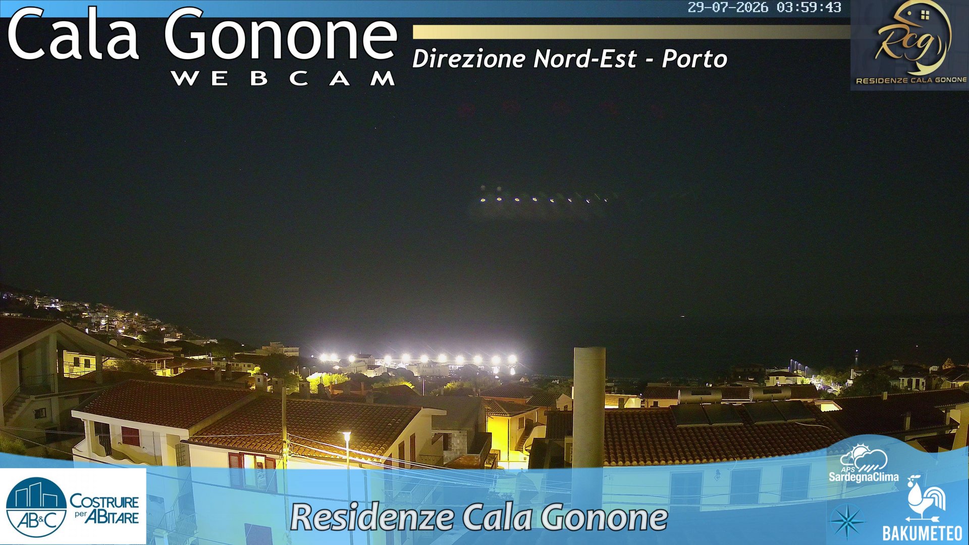 time-lapse frame, Cala Gonone Nord webcam