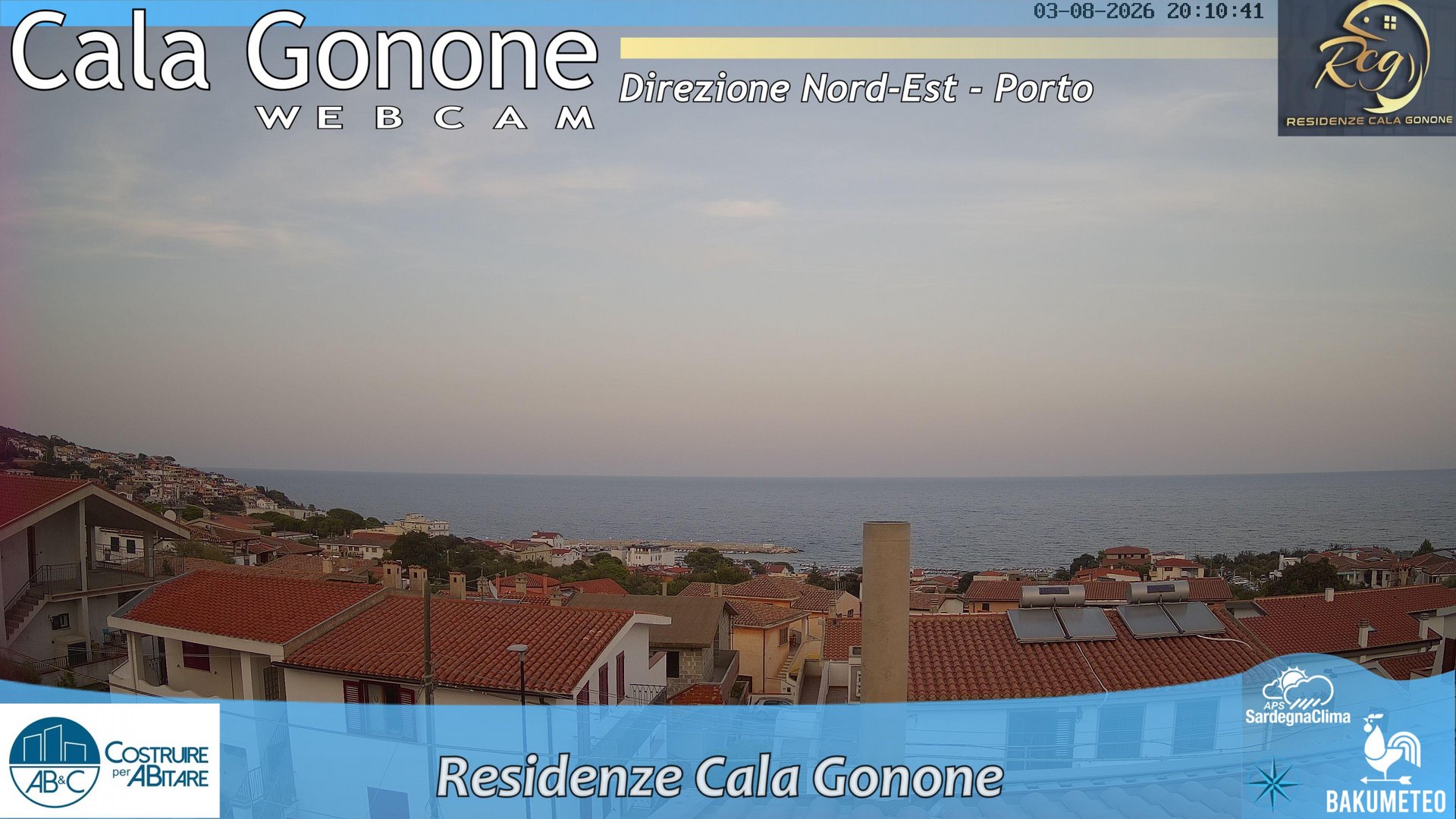 time-lapse frame, Cala Gonone Nord webcam