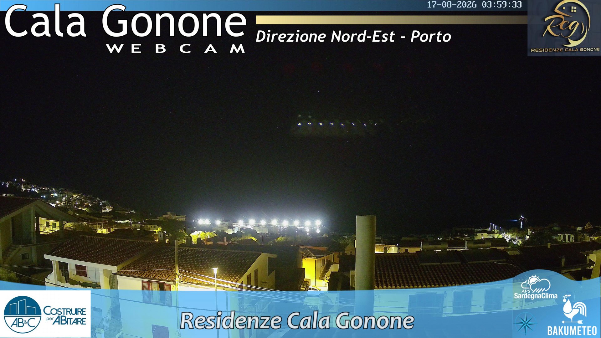 time-lapse frame, Cala Gonone Nord webcam