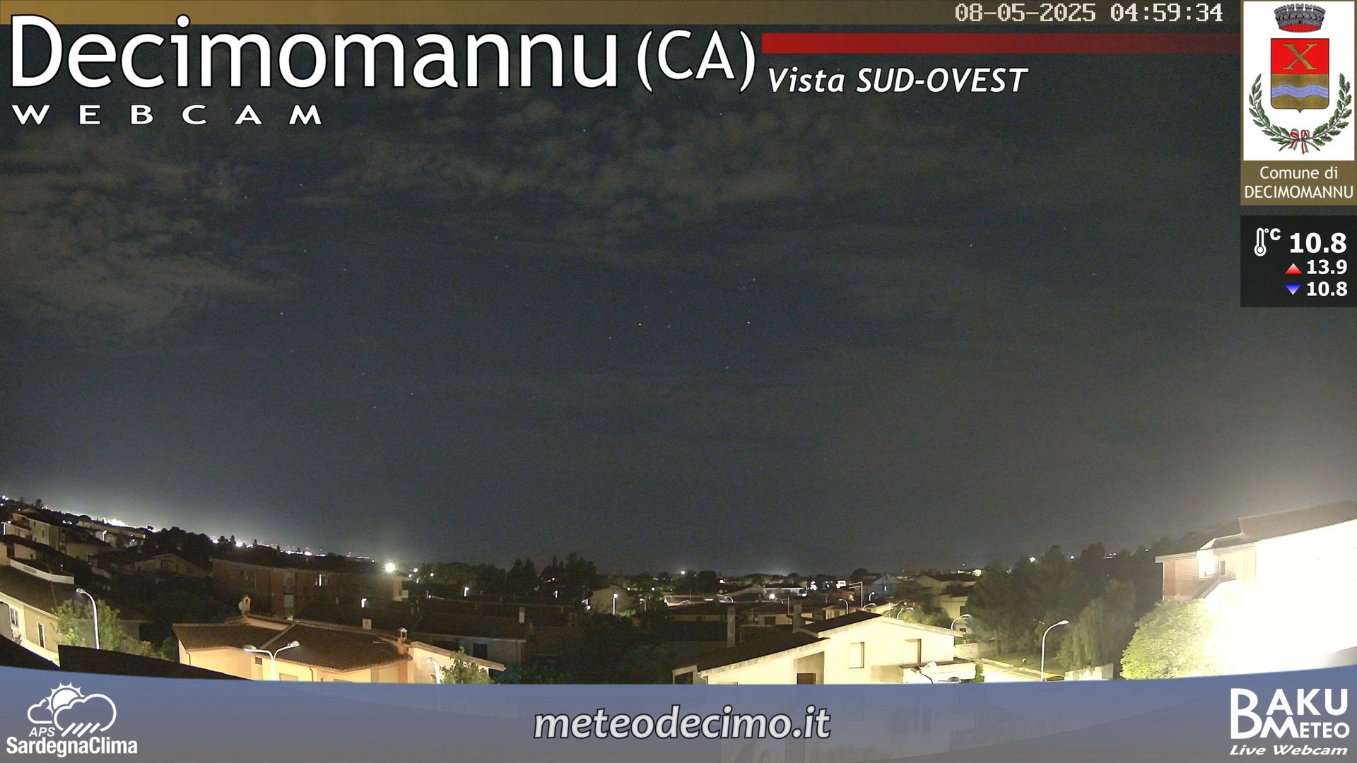 time-lapse frame, Decimomannu webcam