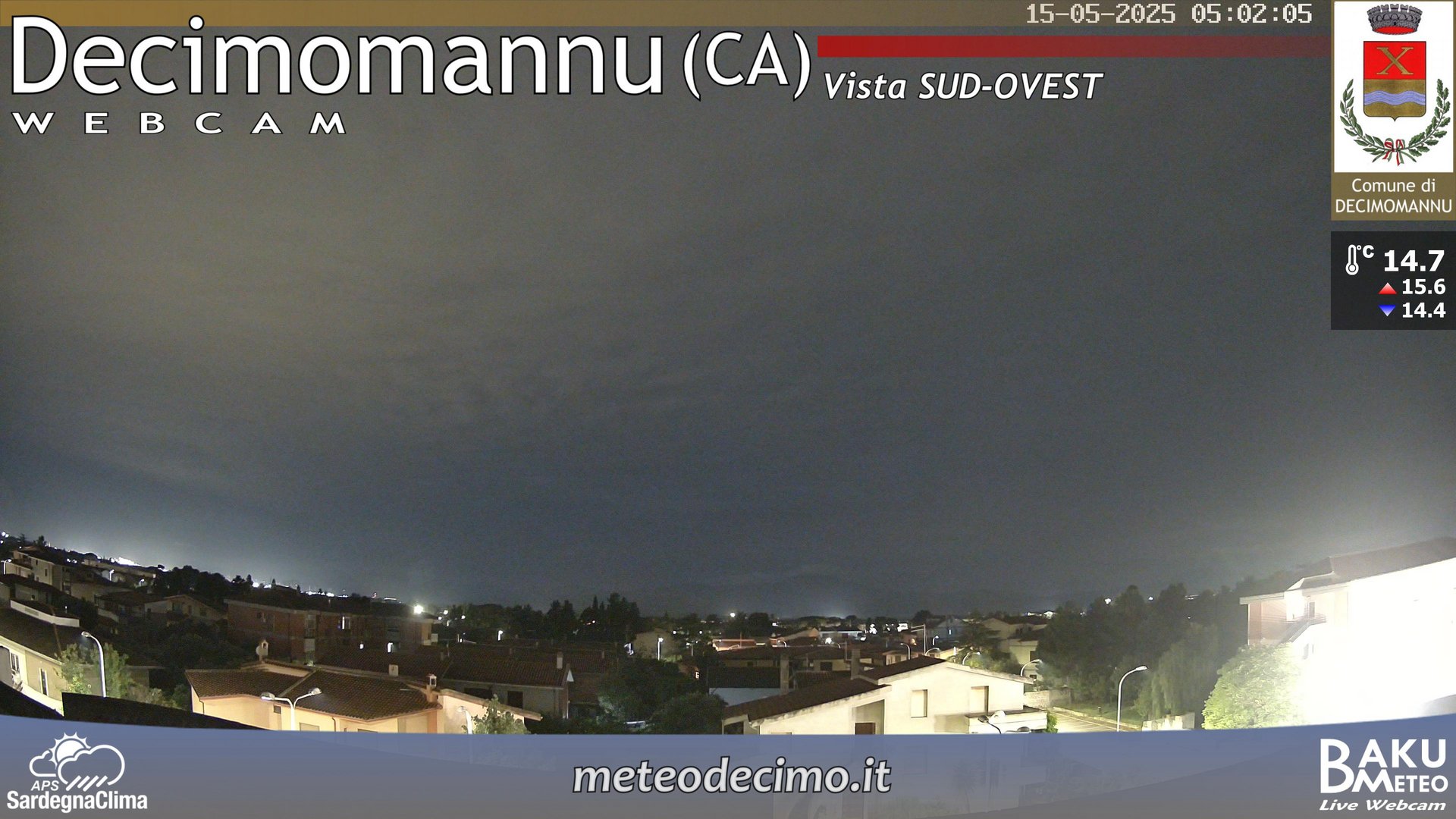 time-lapse frame, Decimomannu webcam