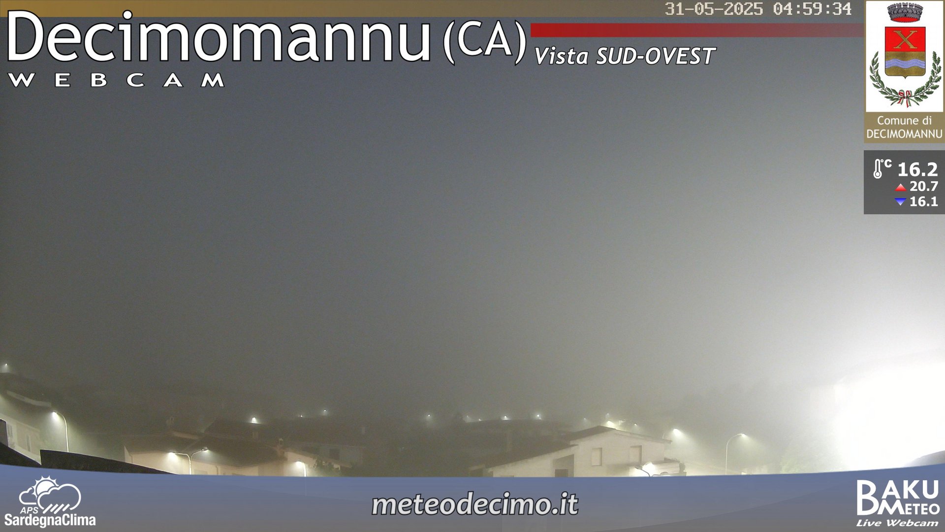 time-lapse frame, Decimomannu webcam