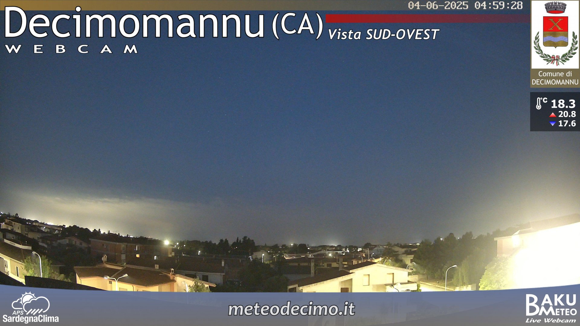 time-lapse frame, Decimomannu webcam