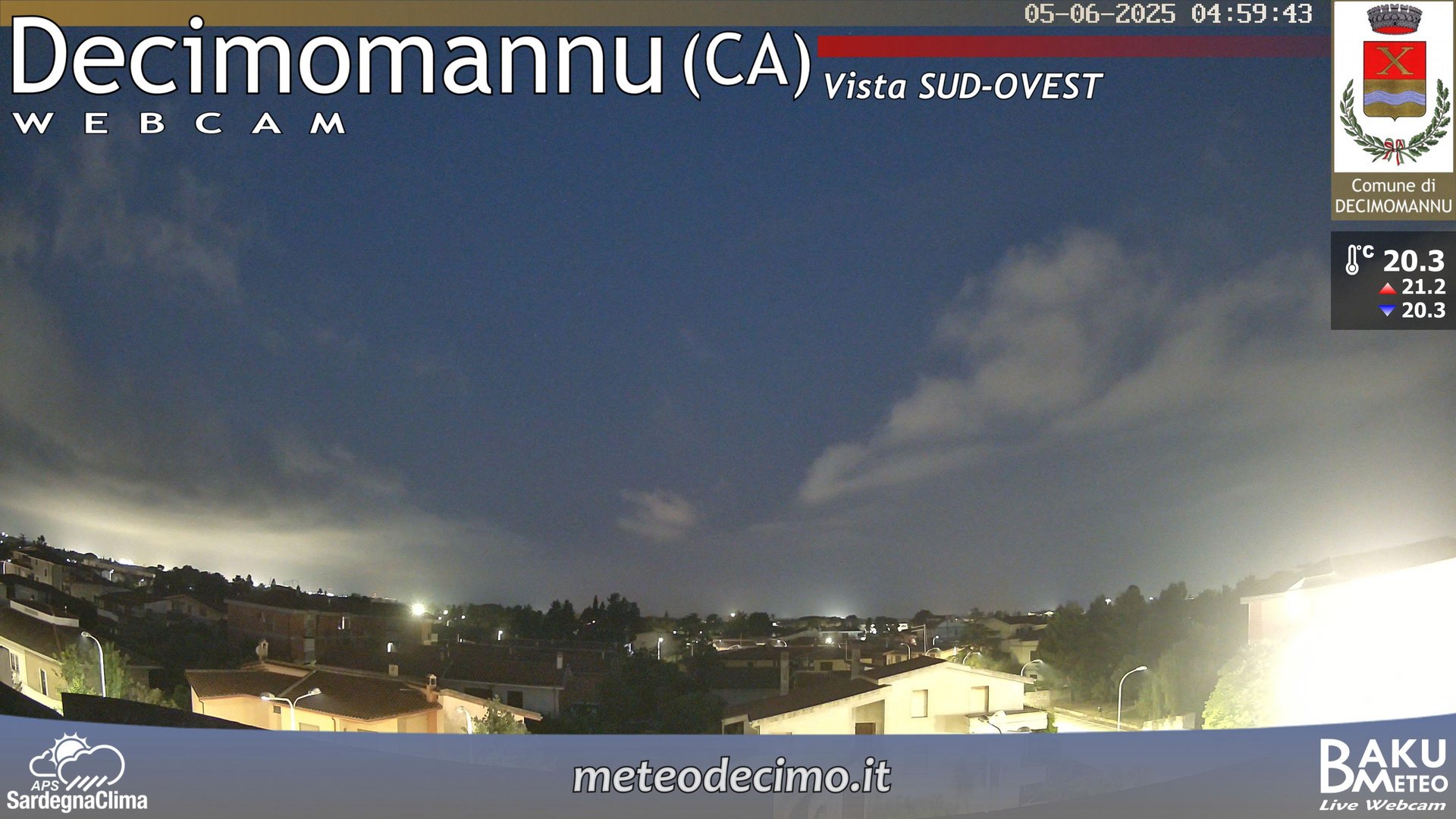 time-lapse frame, Decimomannu webcam