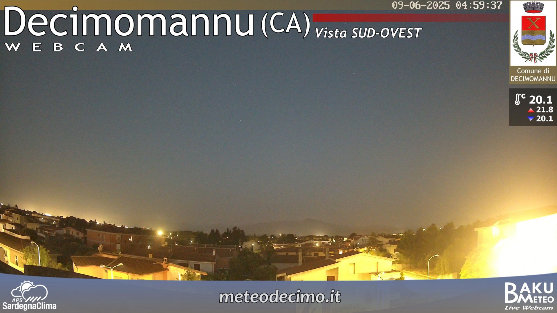 time-lapse frame, Decimomannu webcam