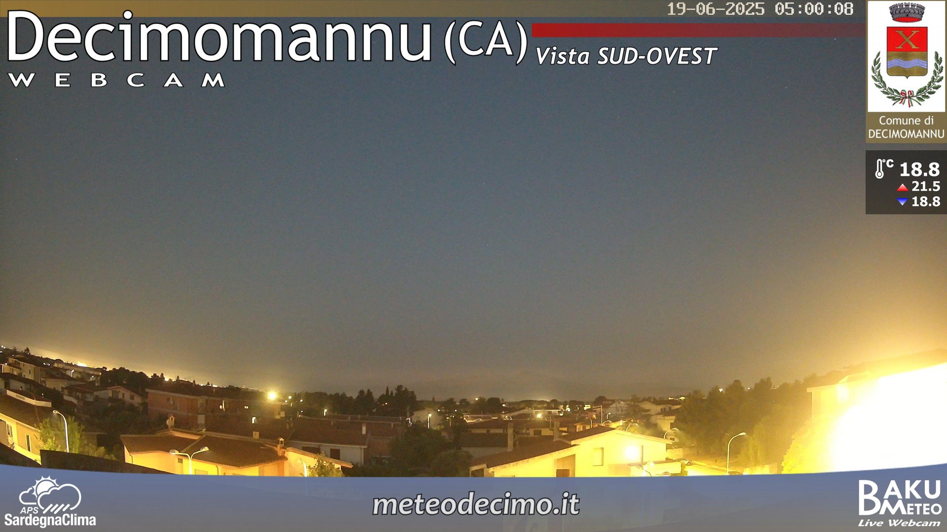 time-lapse frame, Decimomannu webcam