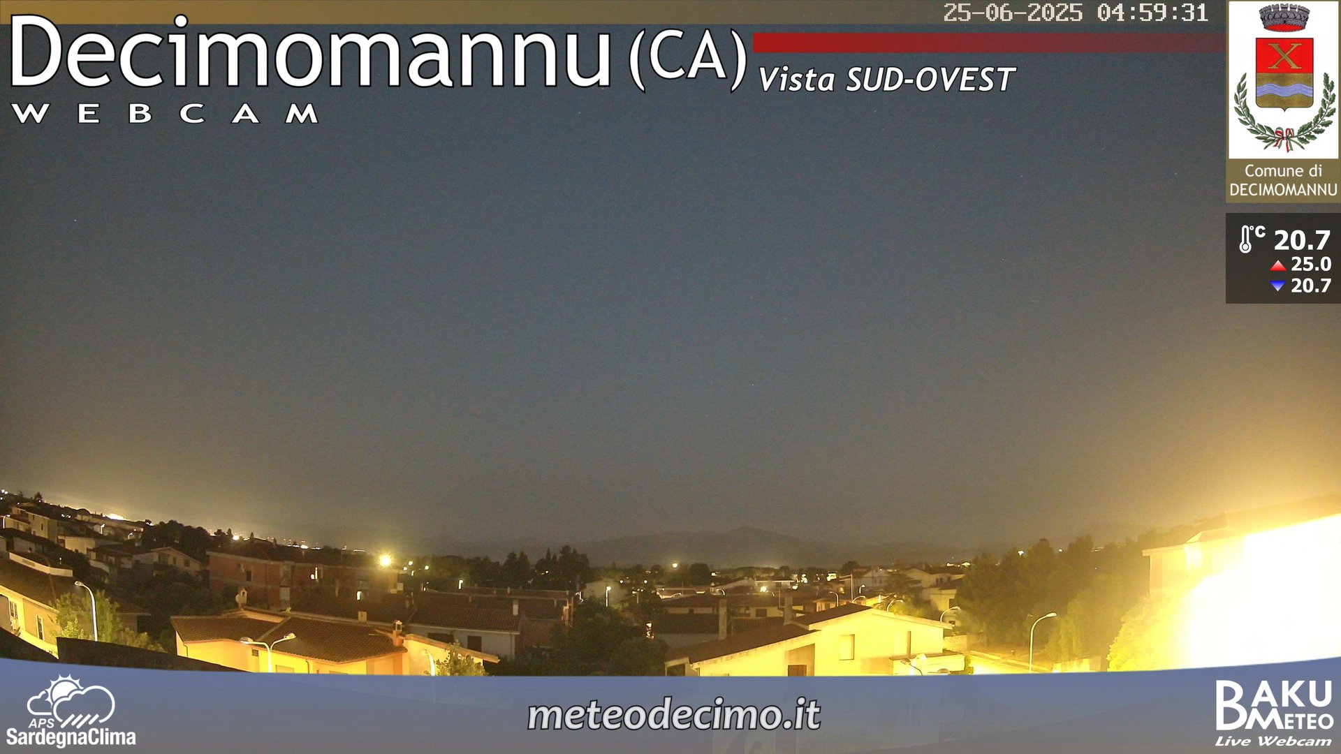 time-lapse frame, Decimomannu webcam