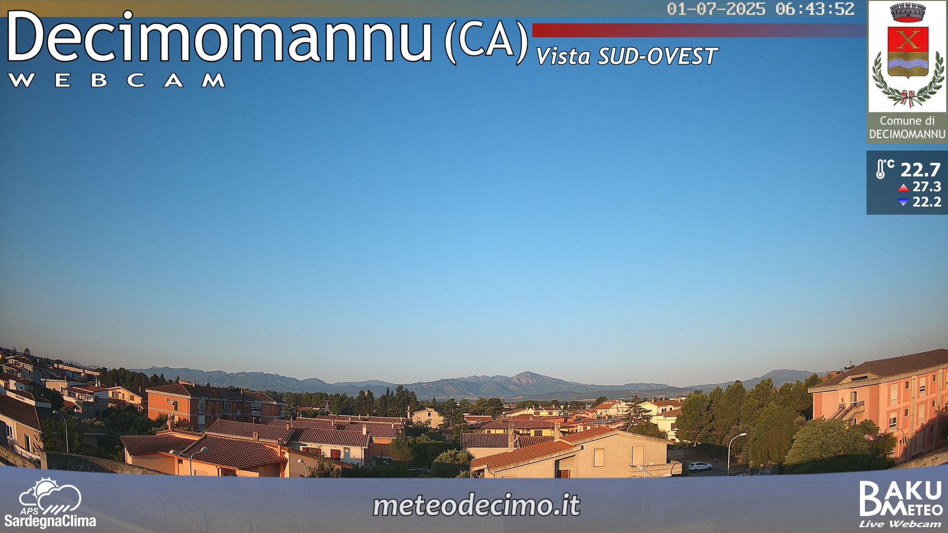 time-lapse frame, Decimomannu webcam