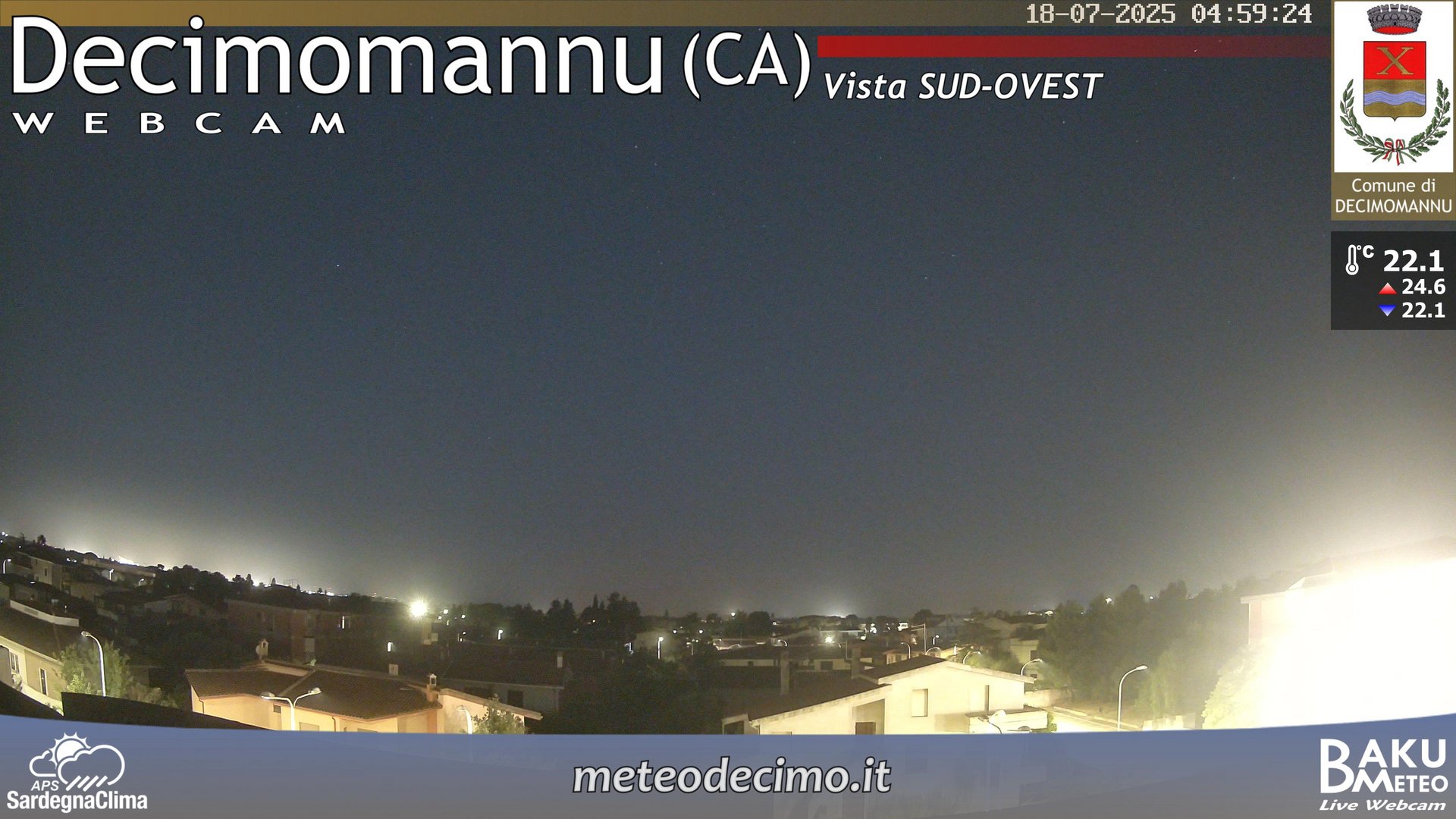 time-lapse frame, Decimomannu webcam