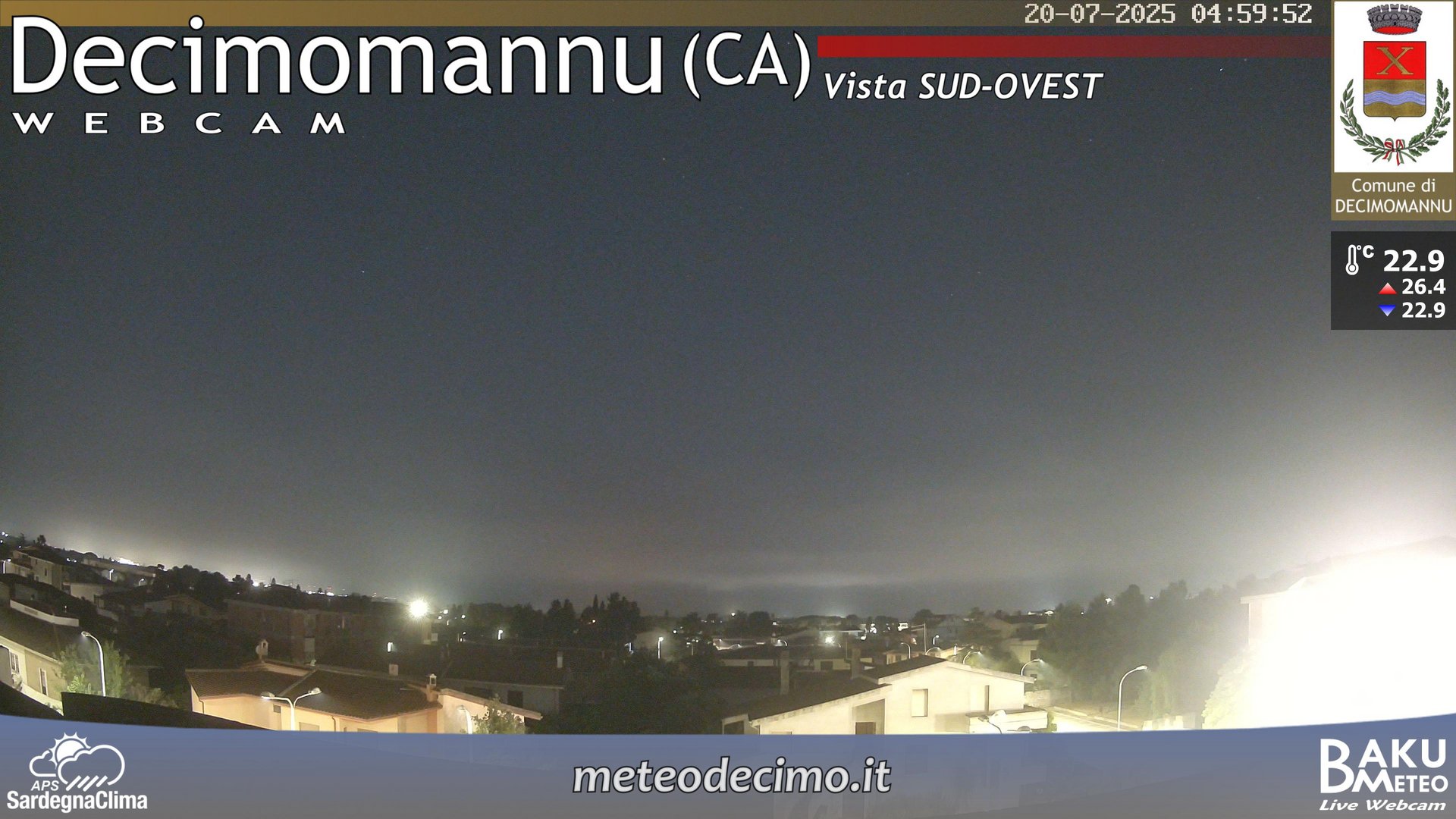 time-lapse frame, Decimomannu webcam