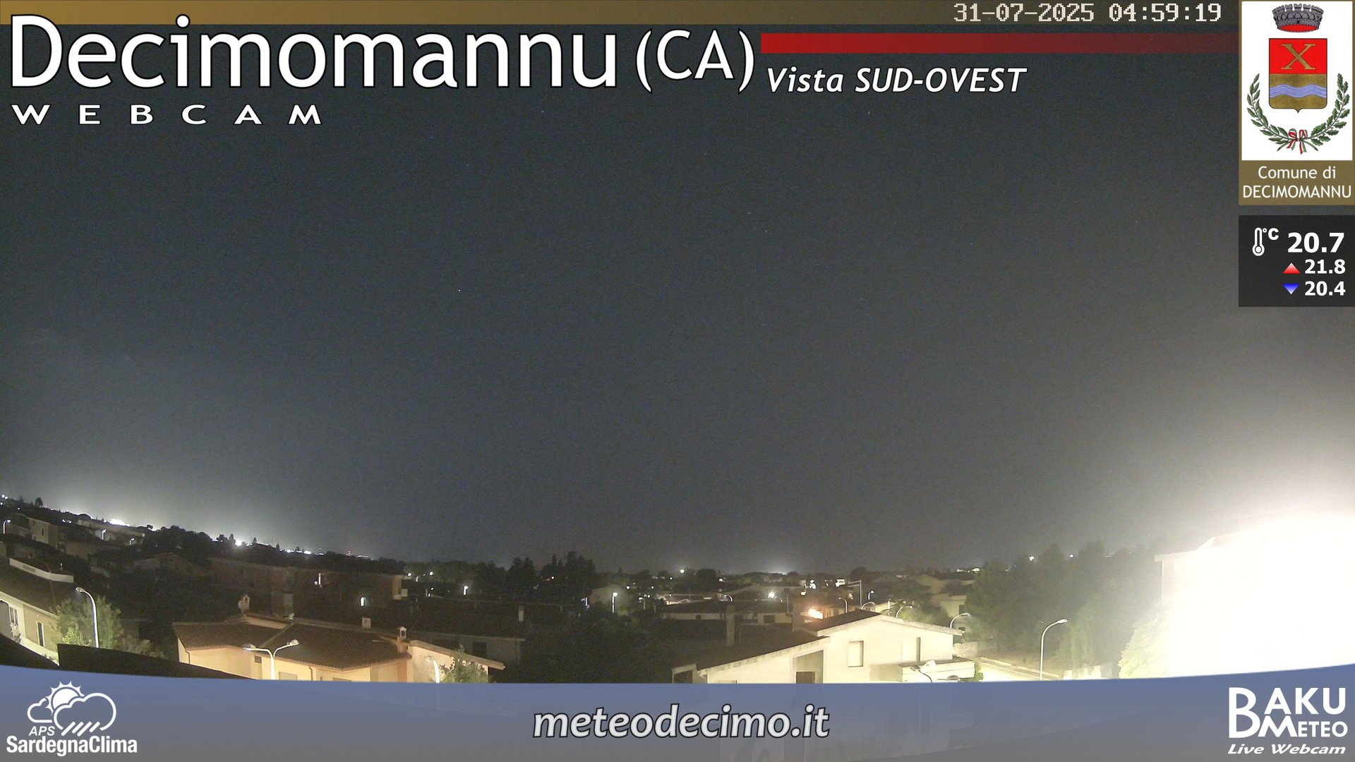 time-lapse frame, Decimomannu webcam