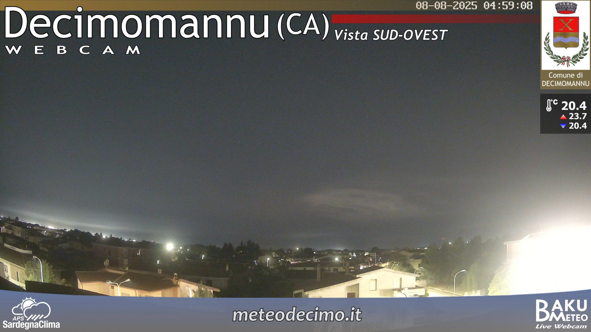time-lapse frame, Decimomannu webcam